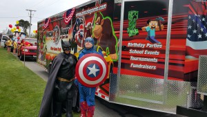 Batman and Captain America came with us to the Chatham Parade 2015
